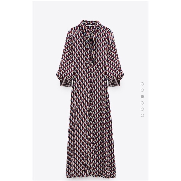 Zara PRINT DRESS Blue 0/4786/258/400/02​ - Picture 2 of 12